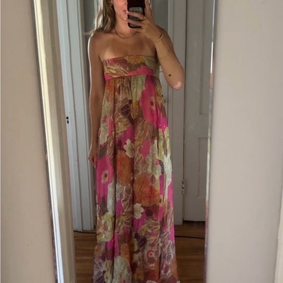 Zara Printed Floral Maxi Dress - Picture 6 of 10